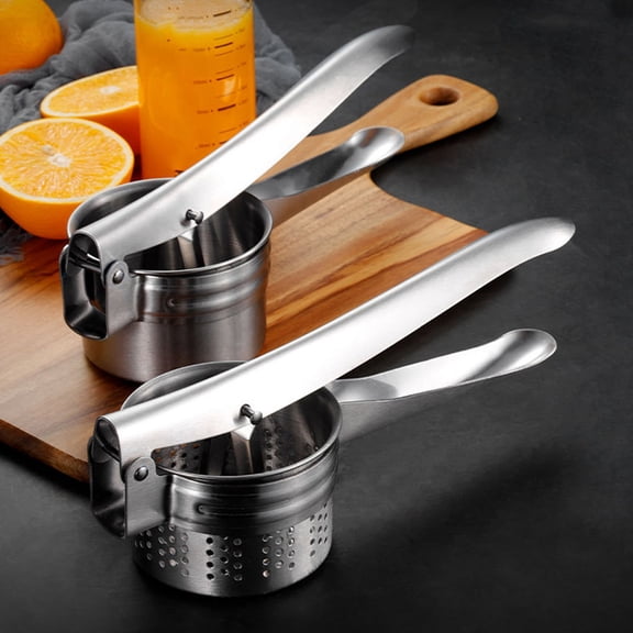 GAXIRE Stainless Steel Manual Hand Press Juicer, Rotary Citrus Squeezer Compact 10.4x3.9x3.5in for Juice