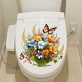 thumbnail image 6 of SharkTRUE Bathroom Toilet Seat Sticker Butterfly Flower Grass Self-Adhesive Decals Removable Stickers for Restroom Wallpaper Decor, 6 of 9