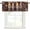 Yellow Mocha Brown Dark Brown, variant on Farmhouse Coffee Time Rod Pocket Curtain Valance, Vintage Gnomes Desserts Brown Plaid Farmhouse Window Valance for Living Room, Bedroom, Kitchen 42"W x 18"L