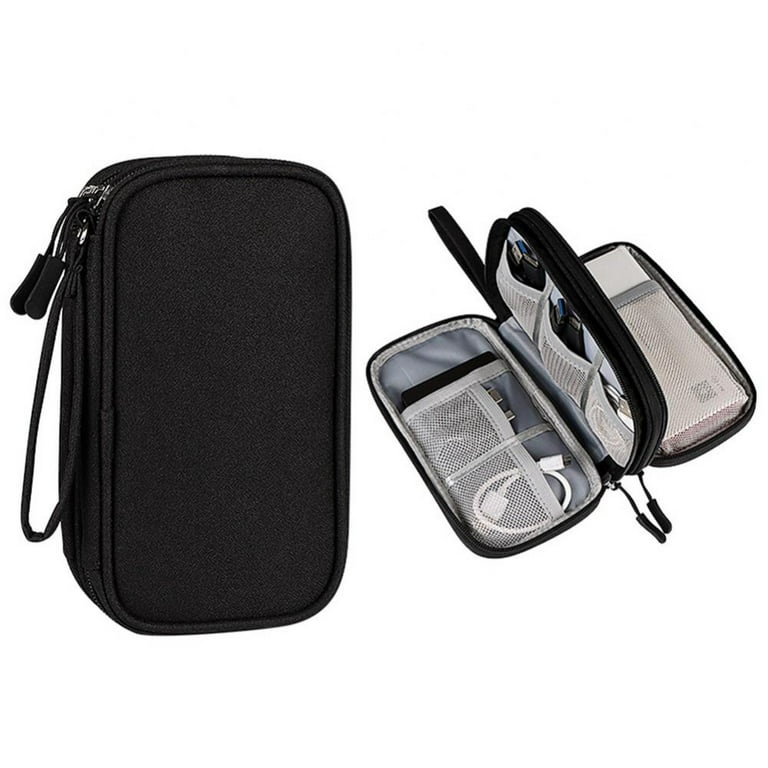 Organizer Travel Bag for Electronic Accessories Gadgets Cables Charger in Black | Small