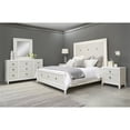 thumbnail image 6 of Melrose King Wood Panel Bed with LED Lights in White Finish by Samuel Lawrence, 6 of 7