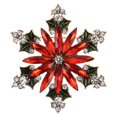 thumbnail image 1 of ColoMX Broche Broches y alfileres Vintage para mujer, Pin de diamantes de imitación para vacaciones, broche de copo de nieve para suéter, broche de copo de nieve de Navidad, 1 of 8