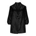 thumbnail image 4 of QHFBli Womens Sequin Jackets 3/4 Sleeve Open Front Blazer Shiny Party Jacket Comfy One Button Sparkly Party Jacket, 4 of 5