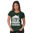 thumbnail image 3 of Live With Parents Slacker Funny Women's T Shirt Ladies Tee Brisco Brands L, 3 of 5