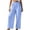 Light Blue, variant on VEKDONE Lounge Pants for Women Cotton Elastic High Waist Palazzo Pants Button Decorative Straight Leg Trousers Summer Loose Fit Comfy Wide Leg Pants with Pockets Navy XXXL