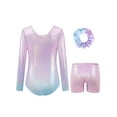 thumbnail image 2 of Leotards for Girls Gymnastics,Long Sleeve Sparkly Dance Biketards with Shorts Ballet Tumbling Outfit for 3-12 Years, 2 of 8