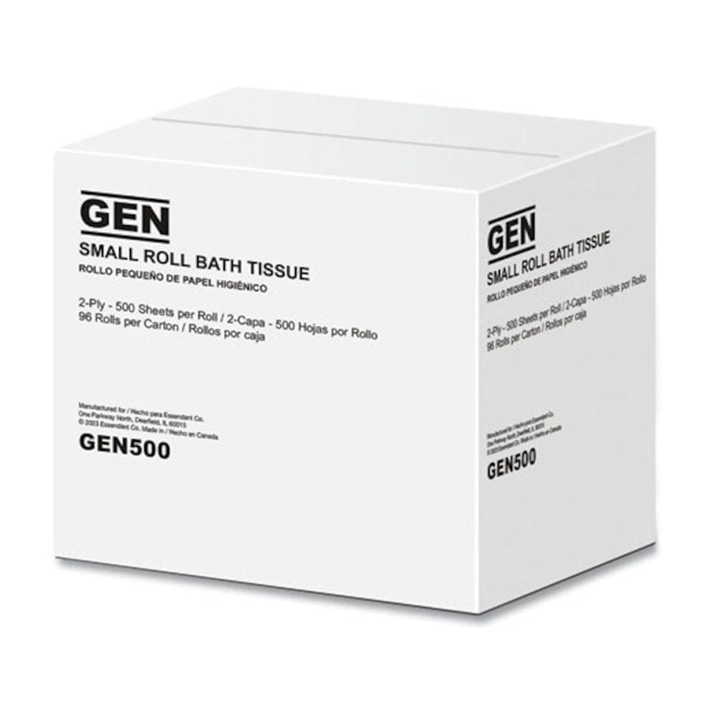 GEN Toilet Paper, Septic Safe, 2-Ply, White, 500 Sheets/Roll, 96 Rolls/Carton -GEN500