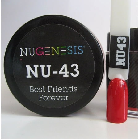 NUGENESIS Nail Color Dip Dipping Powder 1oz/jar - NU43 Best Friends (The Best Nail Products)