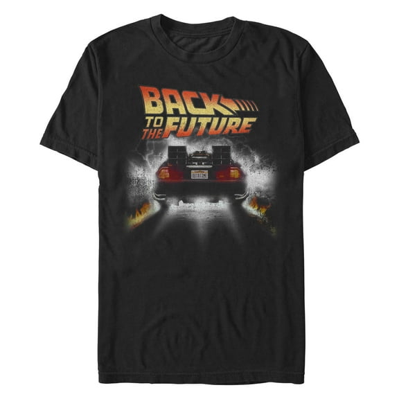 Men's Back to the Future Distressed Back Car Graphic T-Shirt