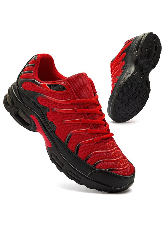 white and red mens shoes