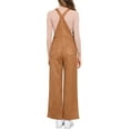 thumbnail image 3 of INSPIRE CHIC Faux Suede Overalls for Women's Wide Leg High Waist Adjustable Straps Casual Jumpsuit XS Brown, 3 of 6