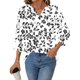 thumbnail image 2 of TaTaai Spring Top for Women V-Neck Casual 3/4 Sleeve with Smocked Cuffs Loose Fit Printed Blouse Fashion Unstructured Print Soft Comfortable for Daily Outing Gift, 2 of 6