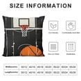 thumbnail image 5 of Orinice Basketball Hoop Court Decorative Throw Pillow Cover for Home Couch Living Room Bed Sofa - Durable Cotton Linen Fabric, Hidden Zipper Closure - 1PC 22x22in, 5 of 5
