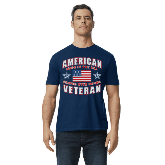 American Flag Patriotic Gift Veterans Day T-shirt Mens Graphic Tees Short Sleeve Tee