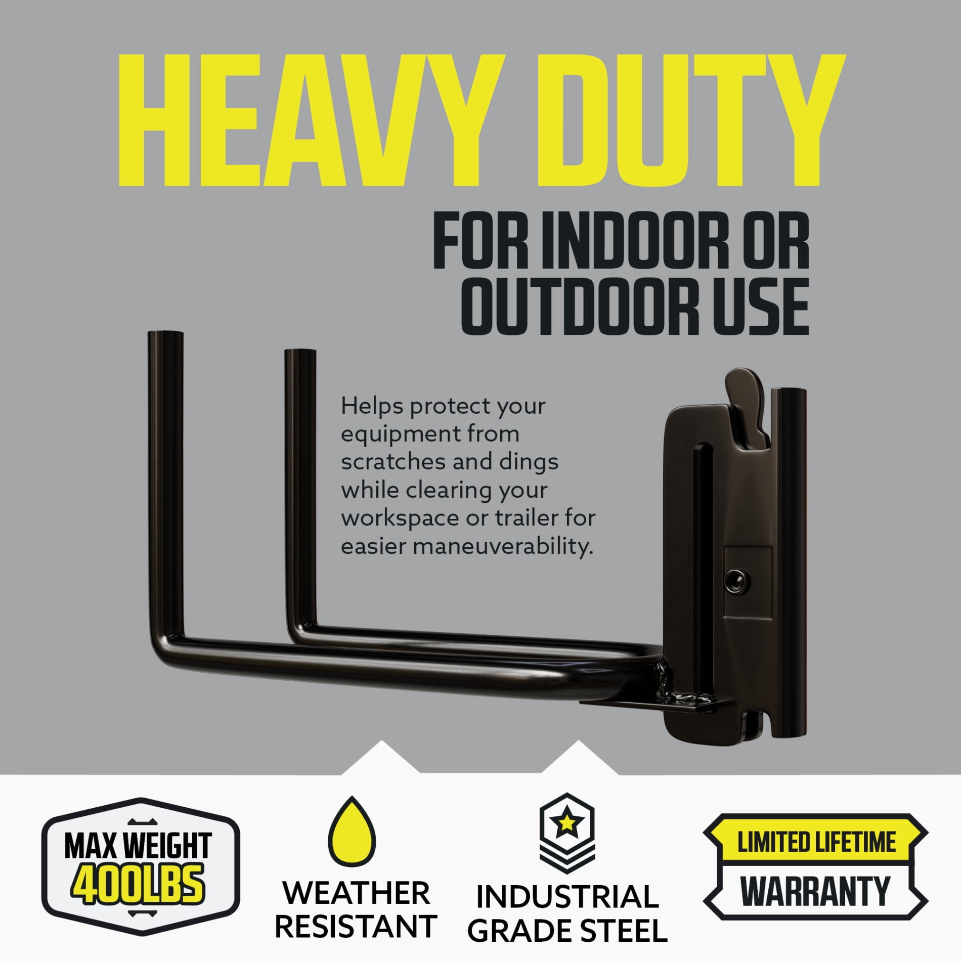 "10-Pack DC Cargo Mall E-Track Heavy Duty Shovel/Tool Hanger | Hook for Tools, Spades, Rakes, in Trucks, Trailers, and Warehouses with E Tracks"