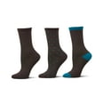 thumbnail image 2 of MeMoi 3 Pairs Women's ButterSoft Polytam Polka Dot and Solid Colors Crew Socks - Womens - Female, One Size, Black, 2 of 7