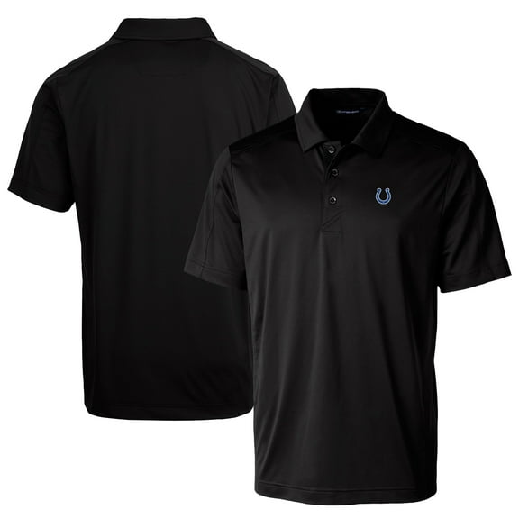 Men's Cutter & Buck Black Indianapolis Colts Prospect Textured Stretch Big & Tall Polo