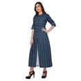 thumbnail image 3 of Moomaya Printed Front Slit A-Line Kurtis For Women Short Sleeve Summer Kurta, 3 of 5