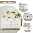 thumbnail image 3 of White 7 Drawer Dresser with Ball Bearing Slide, Sturdy Frame Modern Wood Dresser Wide Nightstand Cabinet for Bedroom, Living Room, Hallway, Entryway, 3 of 7