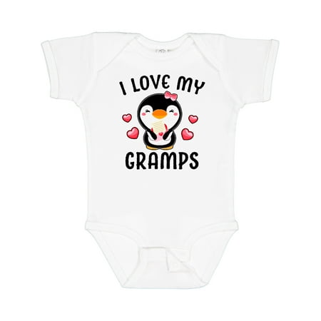 

Inktastic I Love My Gramps with Cute Penguin and Hearts Gift Baby Girl Bodysuit