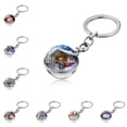 thumbnail image 2 of Llavero De Metal De Muñeco De Nieve De Navidad Bolas De Cristal De Doble Cara Colgante De Llavero Regalo De Navidad Para Niños Hermanas Amigos Vogacara AP007131-11, 2 of 5
