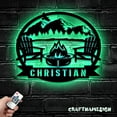 thumbnail image 3 of Craftnamesign Custom Camping Metal Wall Art LED Light, Camping Metal Sign, Camping Decor, 3 of 5