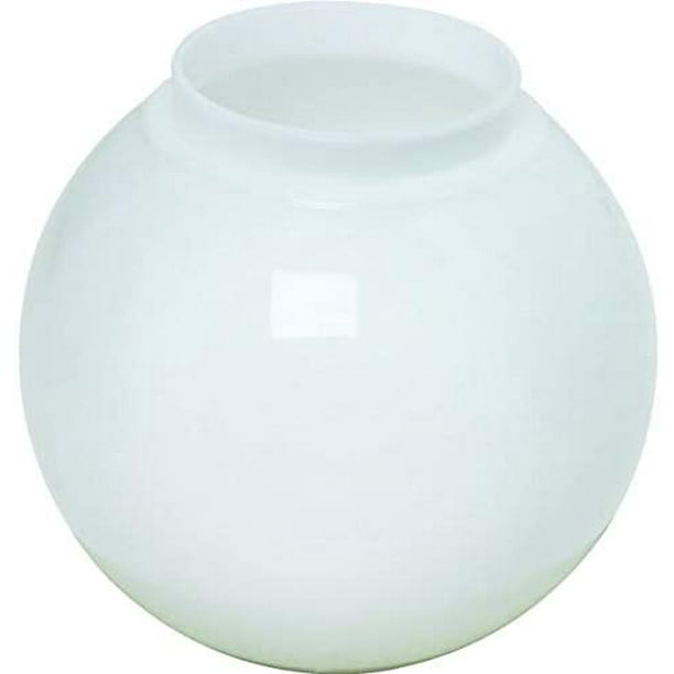 Kastlite 10 White Acrylic Lamp Post Globe Smooth Textured With 3 91 Fitter Neck Manufactured By Crown Plastics Com Kastlite 10 White Acrylic Lamp Post, Lamp Post Globes 10 Inch