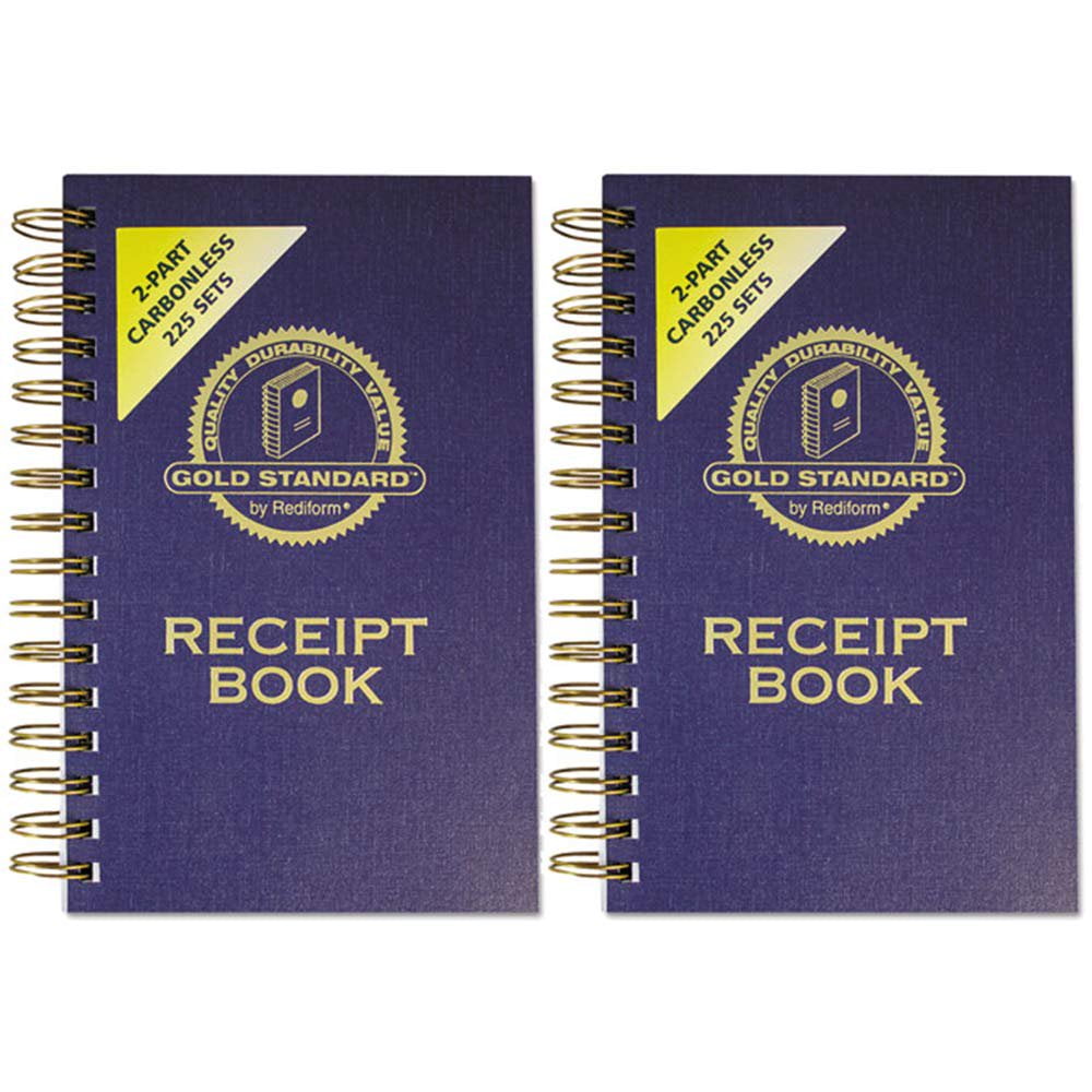 Rediform Money Receipt Book, Gold Standard, Two-Part Carbonless, 8.5 x 5.5, 3 per Page 8L829 - 2 Pack