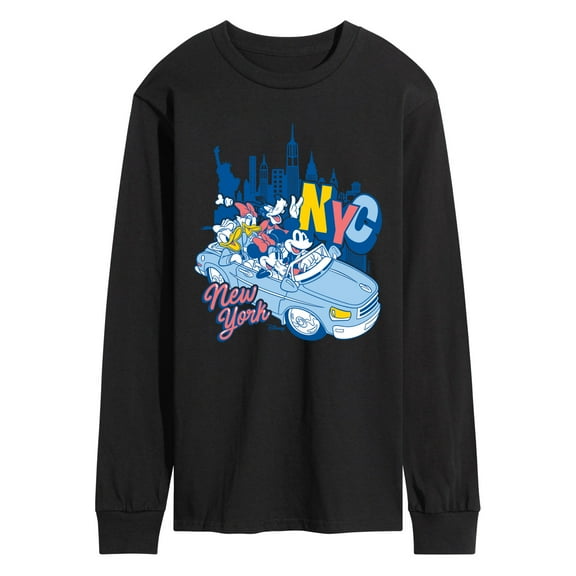 Disney - Mickey And Minnie Nyc - Men's Long Sleeve Graphic T-Shirt