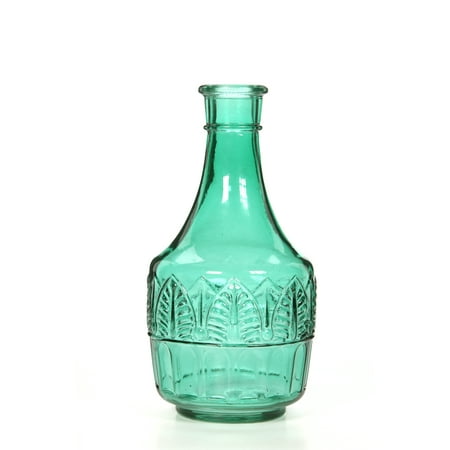 - Green Glass Leaf Vase