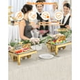 thumbnail image 3 of DSstyles Roll Top Chafing Dish Buffet Set Rectangular, 9QT Stainless Steel Catering Food Warmers with Glass Window for Wedding, Parties, Banquet, Events, Full Size, 3 of 8