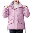 thumbnail image 2 of Chaquetas y abrigos casuales sin capucha de manga larga para mujer, abrigo cálido con bolsillo, chaqueta larga de invierno, parkas de plumón para mujer, 2 of 5