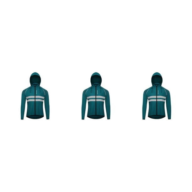 Yuarrent Chaqueta de ciclismo con capucha para correr cortavientos a prueba de viento de manga larga Type7 NO7
