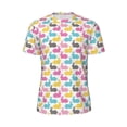 thumbnail image 6 of Rocae Colorful Rabbit for Men's Mesh Quick-Dry Short Sleeve Workout T-Shirt,Mens Crew Neck Tee Lightweight Soft Classic T Shirts 6X-Large, 6 of 9
