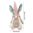 thumbnail image 3 of Free Express Easter Bunny Ear Plush Gnome Figurines Handcrafted Spring Decor with Knit Hat Floral Ears for Home Tabletop Mantel Decorations, 3 of 6