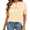 2-Apricot, variant on UNISHE Women's Motherhood Is Kingdom Work Proverbs 31:25-27 Floral Cross Gold Script Letter Graphic Short Sleeve Crew Neck Daily Casual Wear Tops