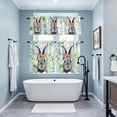 thumbnail image 3 of Easter Bunny Kitchen Curtains Sets for Windows 36 Inch Length, Spring Flowers Green Leaves Pastoral Plants Rod Pocket Window Treatments Tier Curtains and Valances Set for Bedroom/Bathroom, 3 of 8