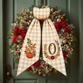 thumbnail image 4 of Thanksgiving Wreath Sash Pumpkin Decor with Letter O, Soft Fall Ribbon for Wreaths, Pumpkins Fall Wreath Sash for Front Door, 4 of 6