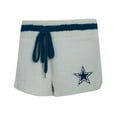 thumbnail image 3 of Women's Concepts Sport  Gray Dallas Cowboys Whitley Long Sleeve Hoodie Top & Shorts Set, 3 of 3