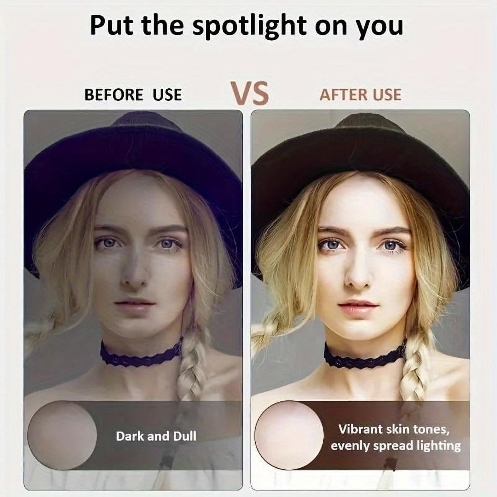 10-inch Ring Light Tripod (63 inches) with Phone Mount — 3 color modes, USB-powered, compatible with iPhone and Android phones, perfect for YouTube, makeup, and TikTok