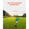 thumbnail image 3 of STAWAY 12x6 ft Portable Soccer Goal for Kids - Durable Knotless Net, Quick Setup, Carry Bag - Perfect Backyard Training Gift, 3 of 9
