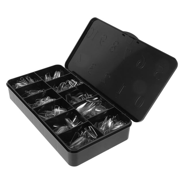 Greenadscape 500Ud Puntas De Transparentes Para Manicura Con Curvado Y Coffin