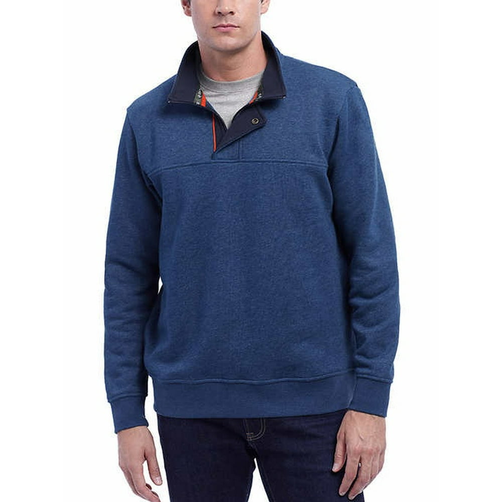 Orvis Orvis Mens Signature Quarter Zip Pullover Sweater (Denim Blue, Medium)