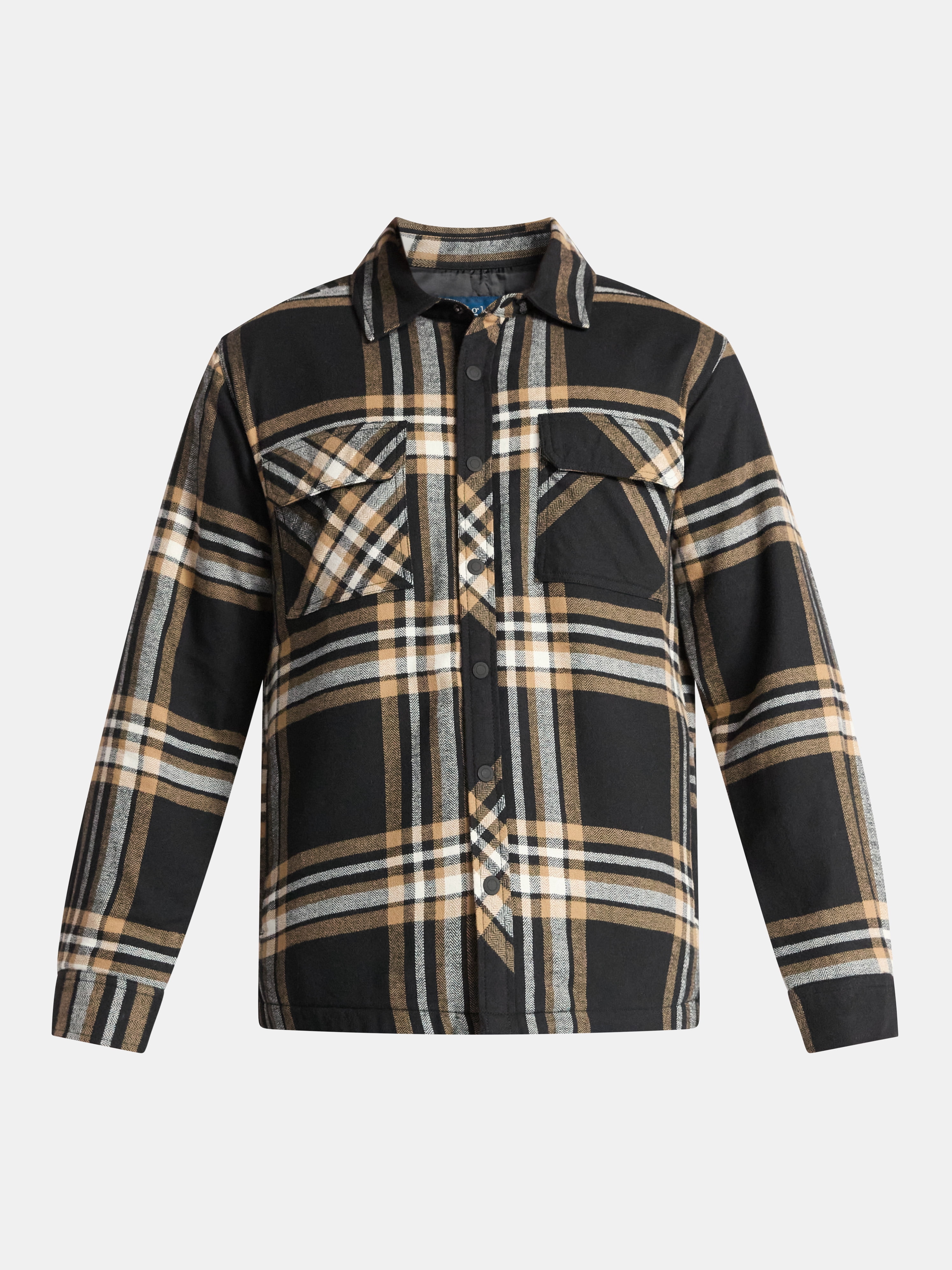 George Men's Shirt Jacket with Long Sleeves, High Pile Fleece Lining, Sizes S-3XL