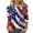 A A---Navy, variant on Fanxing American Flag Shirt for Women 4th of July T-Shirt USA Flag Patriotic Tee Tops 3/4 Sleeve American Flag Graphic Tee Shirt Red,S