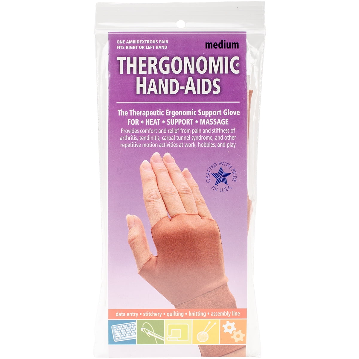 Thergonomic HandAids Support Gloves 1 PairMedium Walmart Canada
