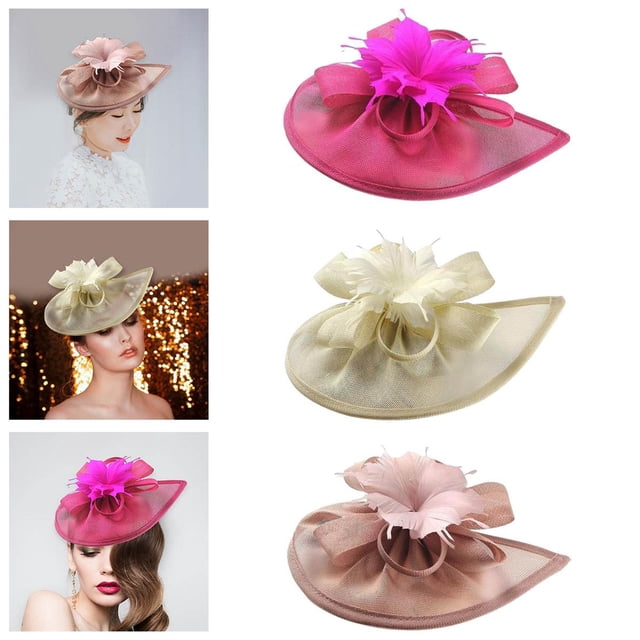 de malla para mujer, elegante flor, , pinza para el pelo, accesorios para el cabello, estilo Vintage, cóctel, fiesta de té, boda, Derby, tiara, sombrero beige rojo Salvador Dali sombrero tocado