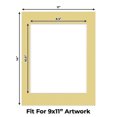 thumbnail image 2 of Soft Yellow Picture Frame Mat for 11x14 Frames - Fits 9x11 Photos - 1 Mat, 2 of 7