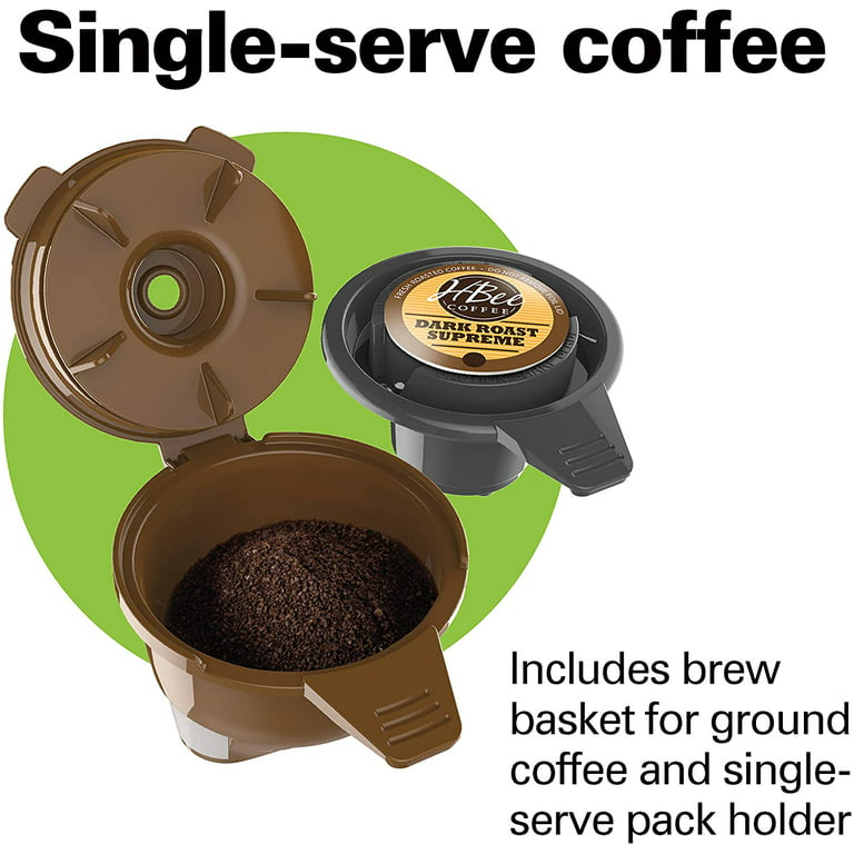 Hamilton Beach 49974 FlexBrew Single-Serve Coffee Maker Compatible with Pod  Packs and Grounds, 14.0 ounces, Black