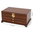 thumbnail image 2 of Miumaeov Jewelry Box with Lock 3 Layers Large Jewelry Storage with Drawers Jewelry Organizer Cabinet for Rings Earrings Bracelets Necklaces, 2 of 12